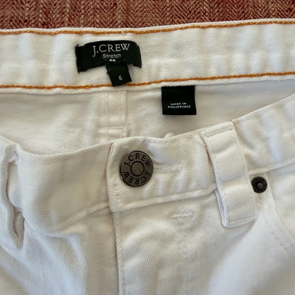 J. Crew White Stretch Shorts